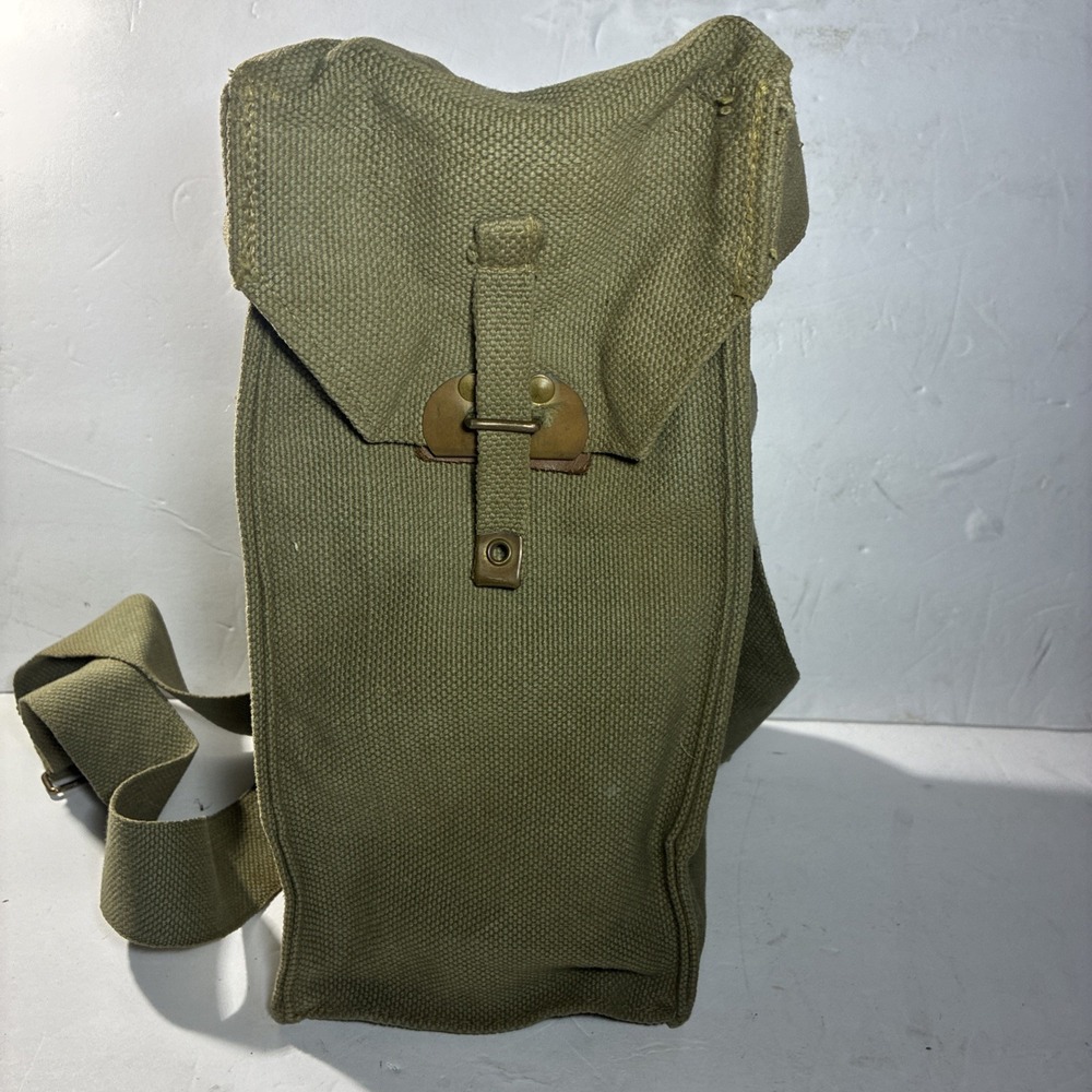 Vintage Military Canvas Shoulder  bag  Gas Mask M51 Belgian Army